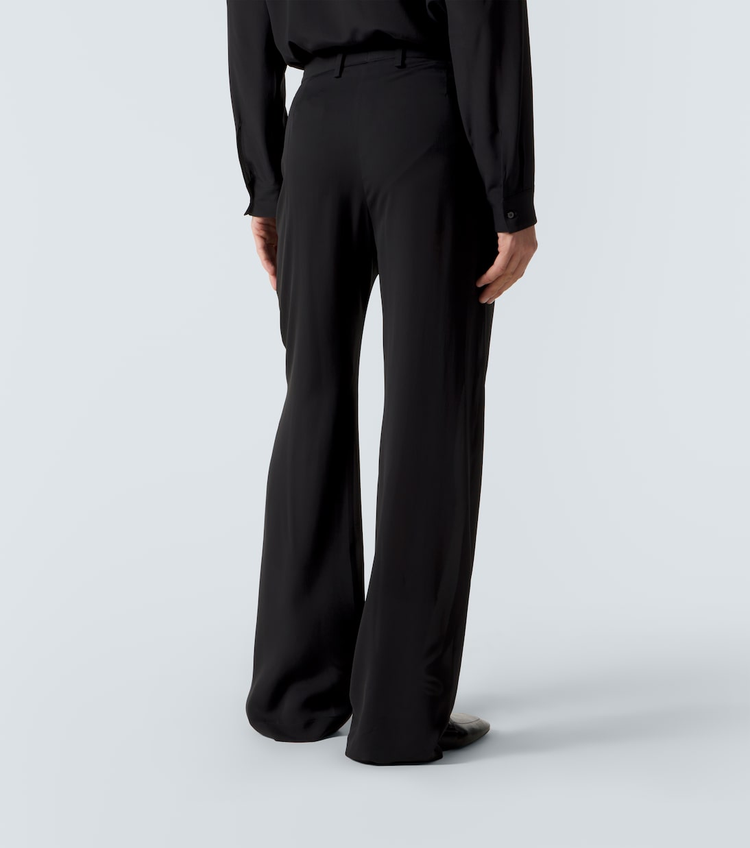 Weite Hose aus Seiden-Georgette | Gucci