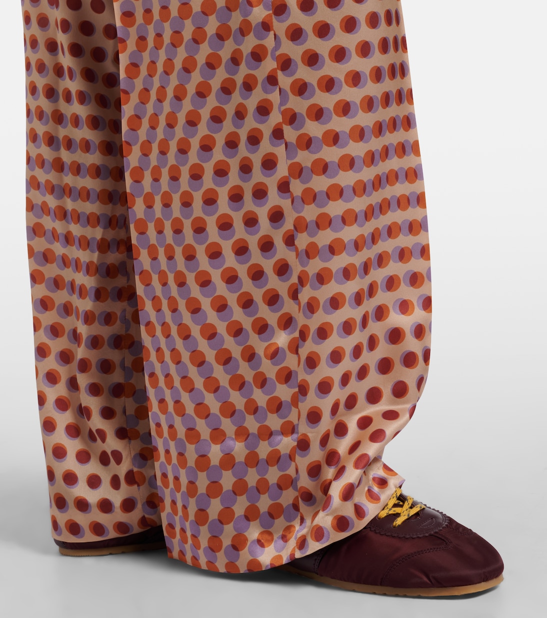 Pantalon ample en soie à pois | Dries Van Noten