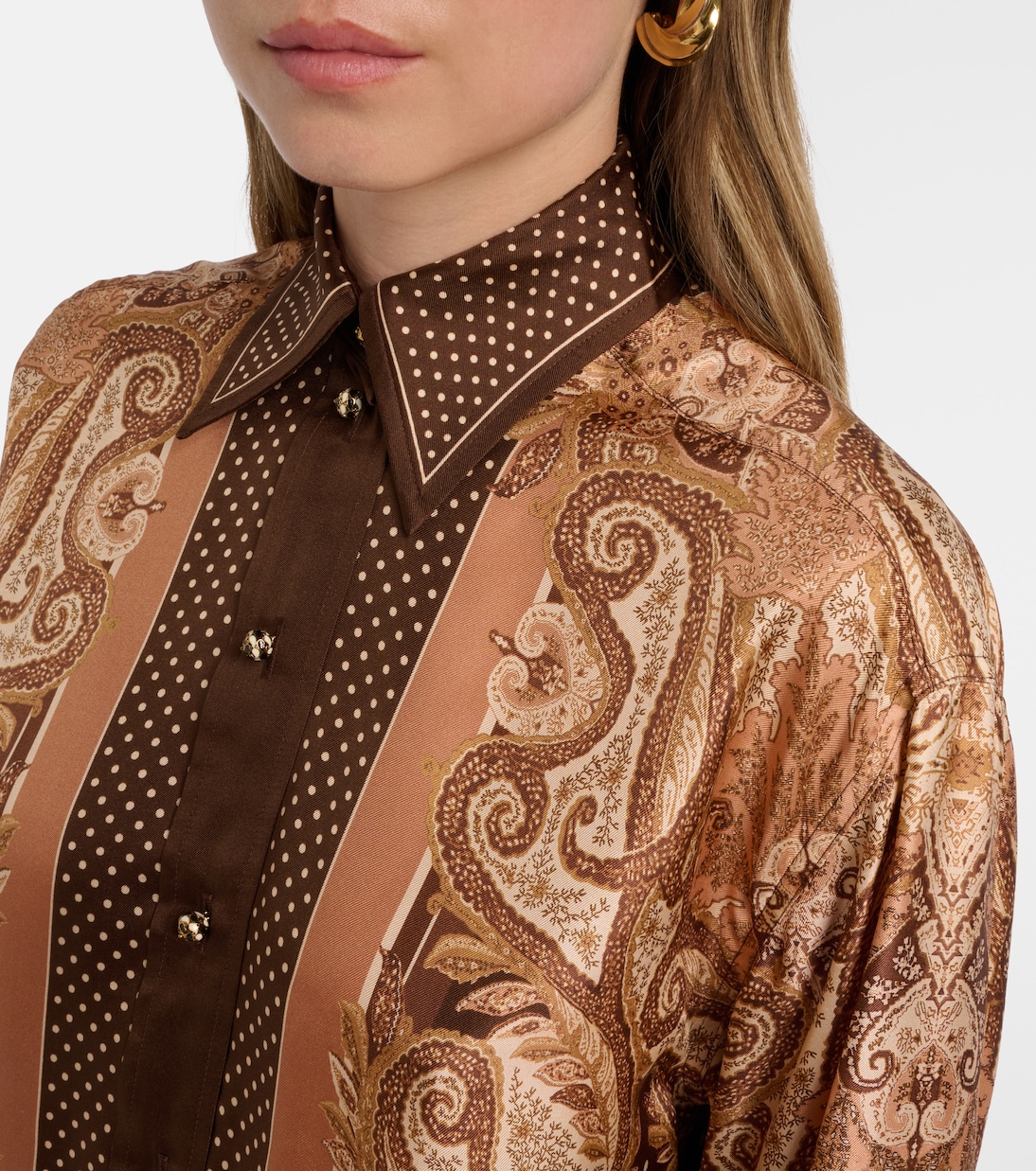 Luna paisley silk shirt | Zimmermann