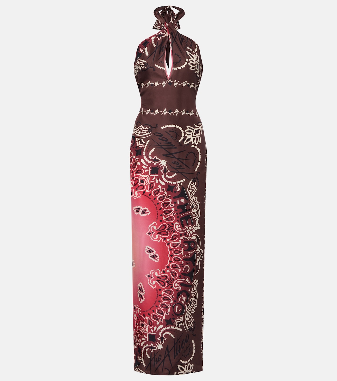 Printed silk maxi dress | The Attico