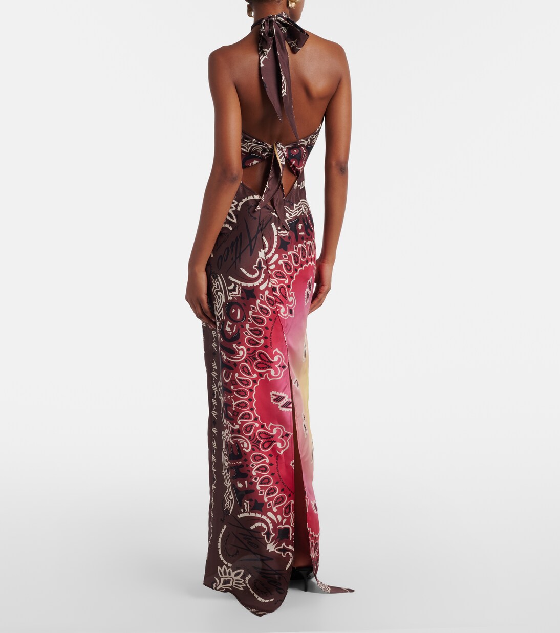Printed silk maxi dress | The Attico