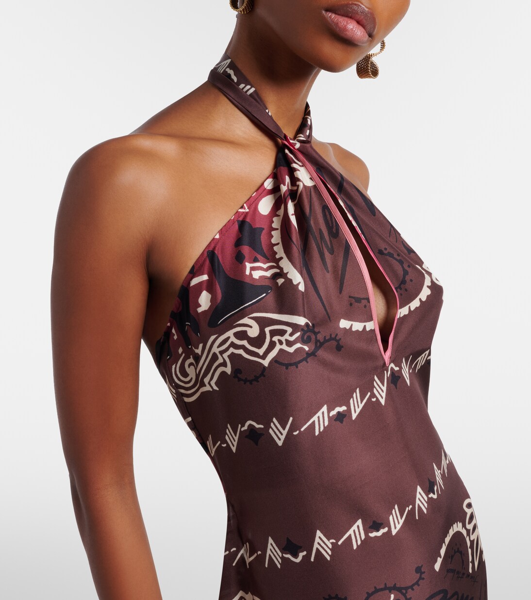 Printed silk maxi dress | The Attico
