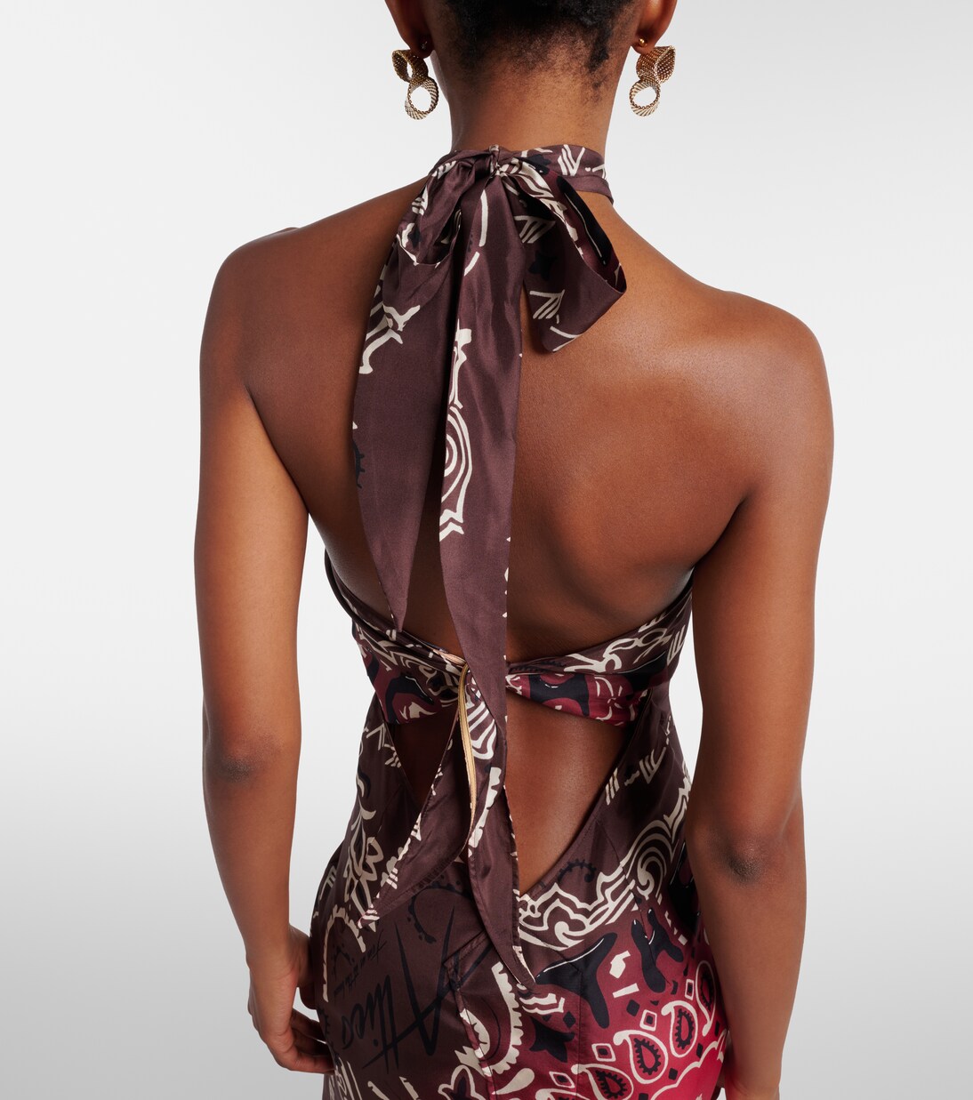 Printed silk maxi dress | The Attico