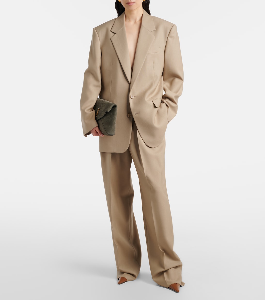 Clutch Cassandre Large aus Leder  | Saint Laurent