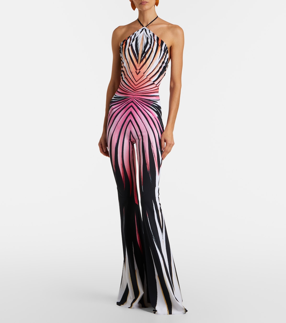 Printed halterneck jumpsuit | Roberto Cavalli