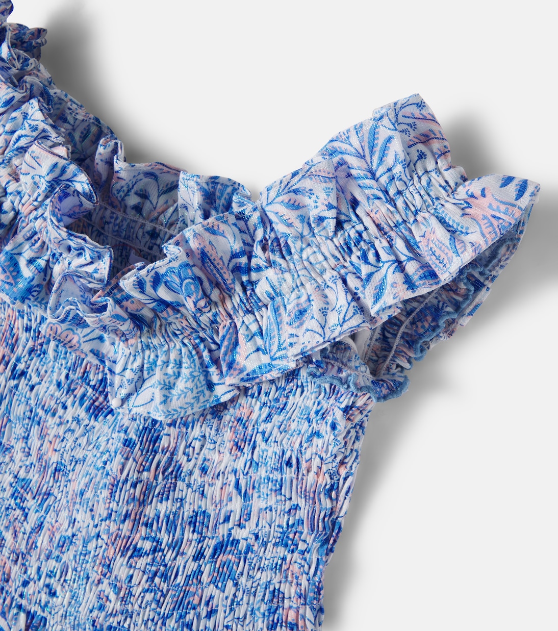 Alitza floral smocked cotton-blend top | Poupette St Barth Kids