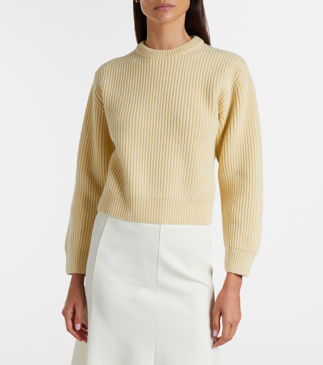 Pull côtelé en laine | Jil Sander