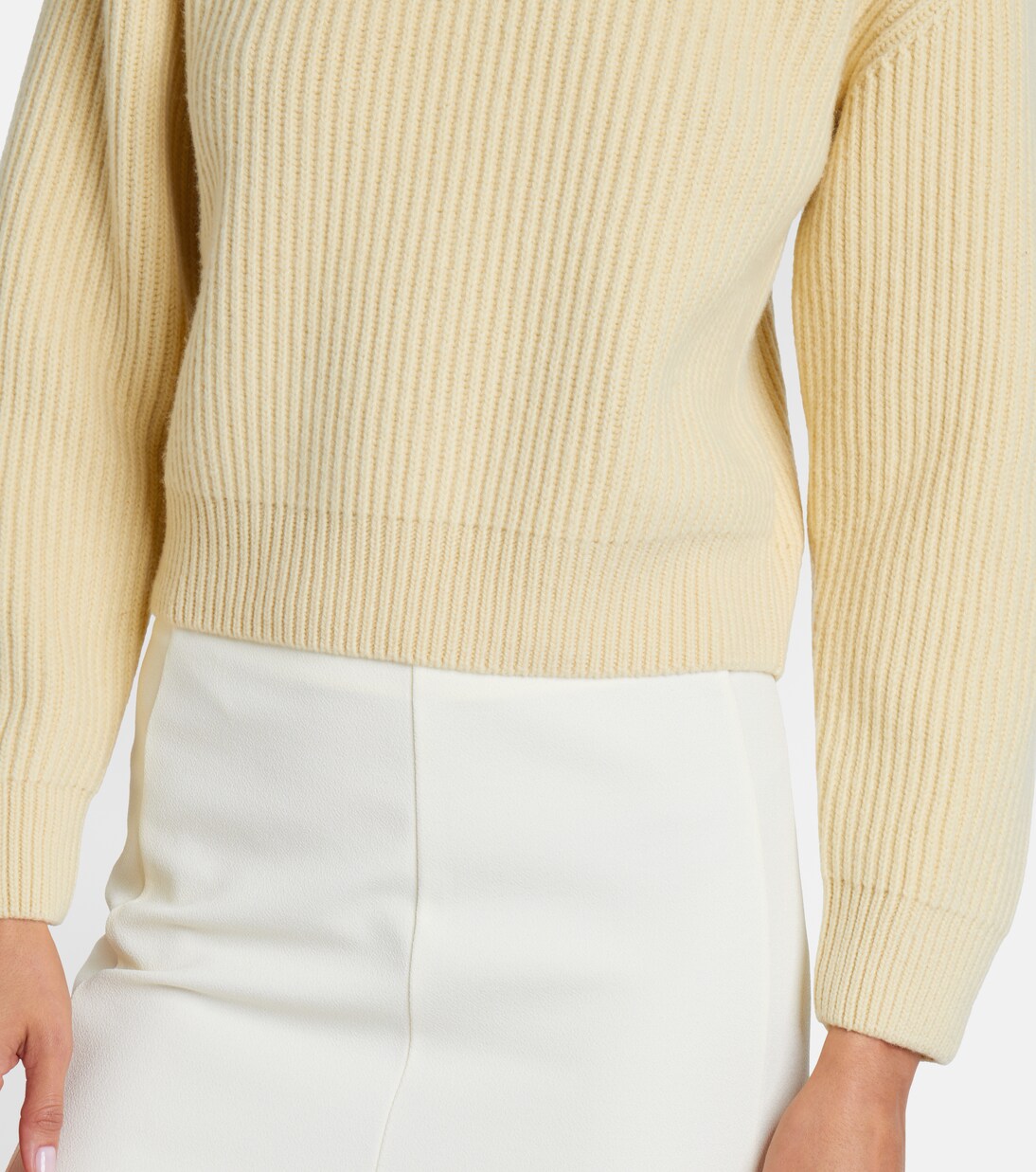 Pull côtelé en laine | Jil Sander