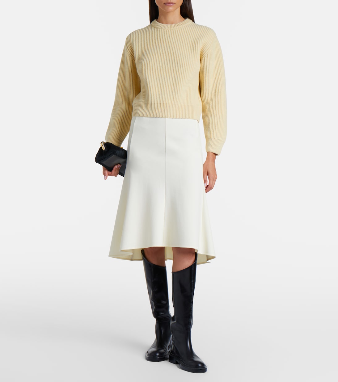 Pull côtelé en laine | Jil Sander