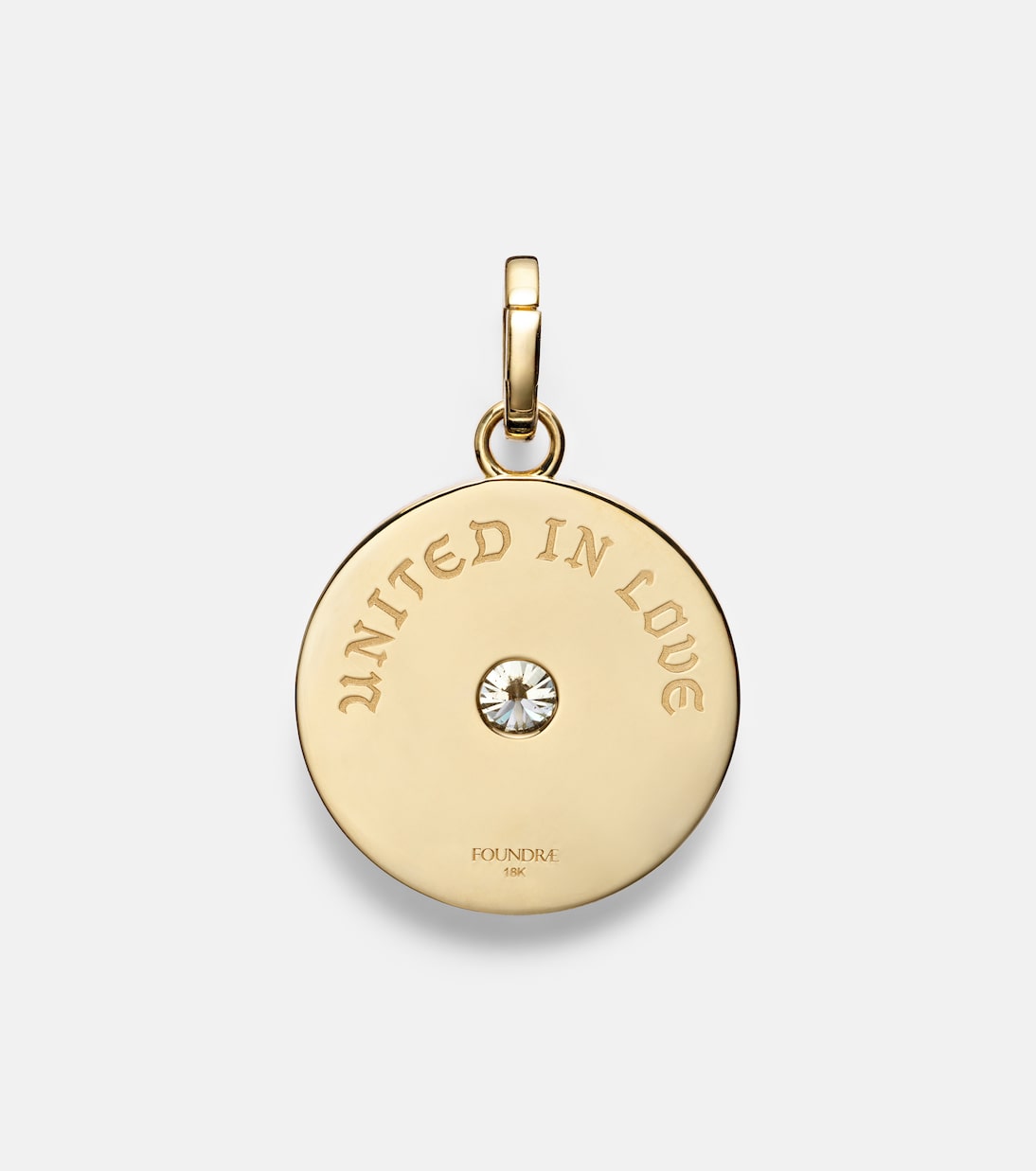 True Love Lovestruck Commitment Medium 18kt gold pendant with diamonds | FoundRae