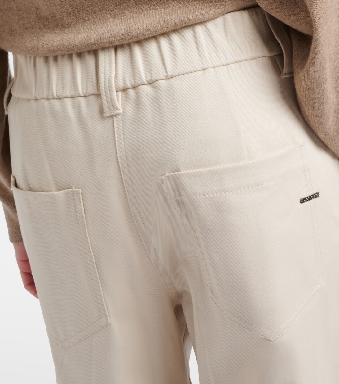 Pantalon droit Monili en coton mélangé | Brunello Cucinelli