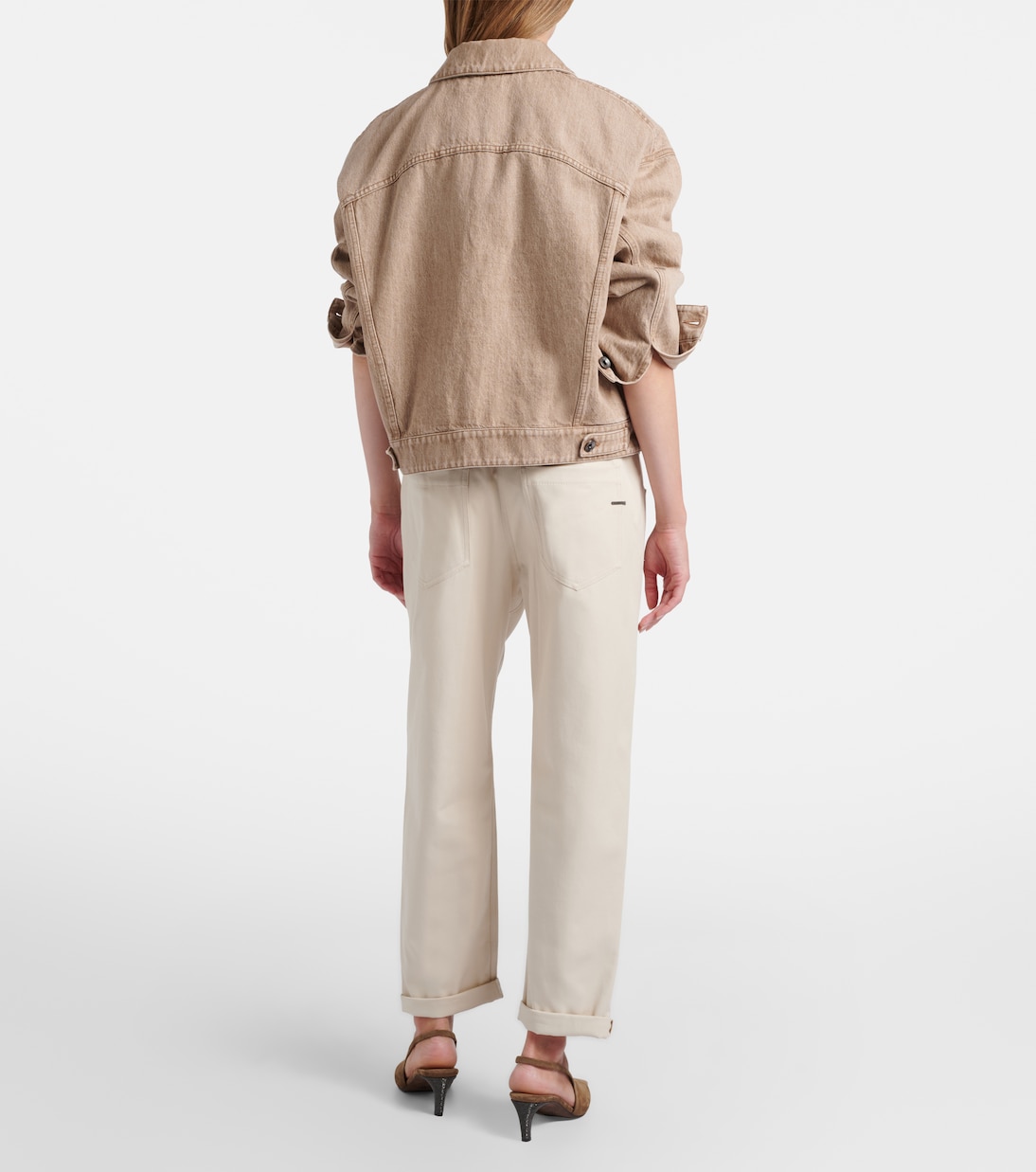 Pantalon droit Monili en coton mélangé | Brunello Cucinelli