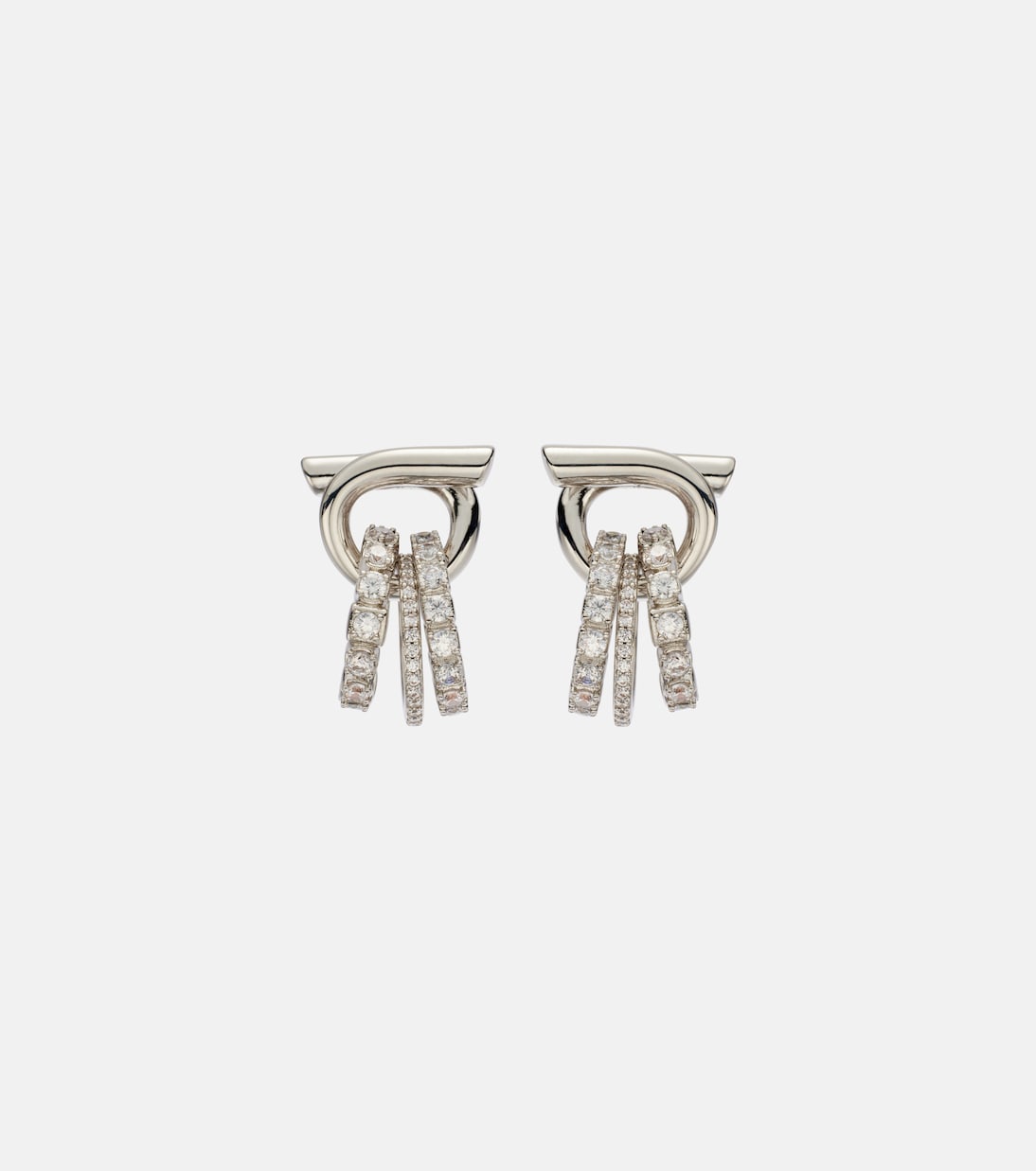 Pendientes Gancini con cristales | Ferragamo