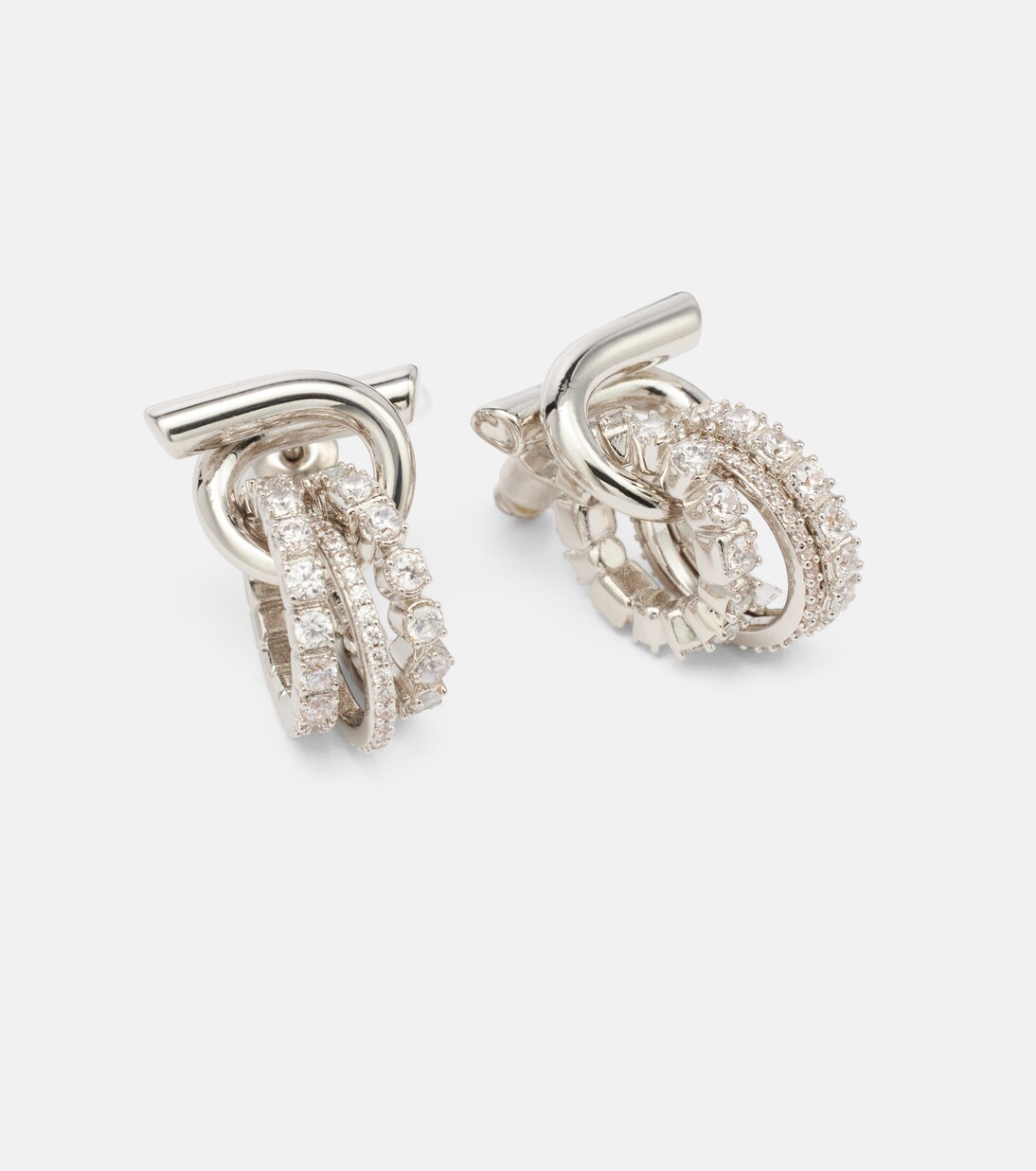 Pendientes Gancini con cristales | Ferragamo