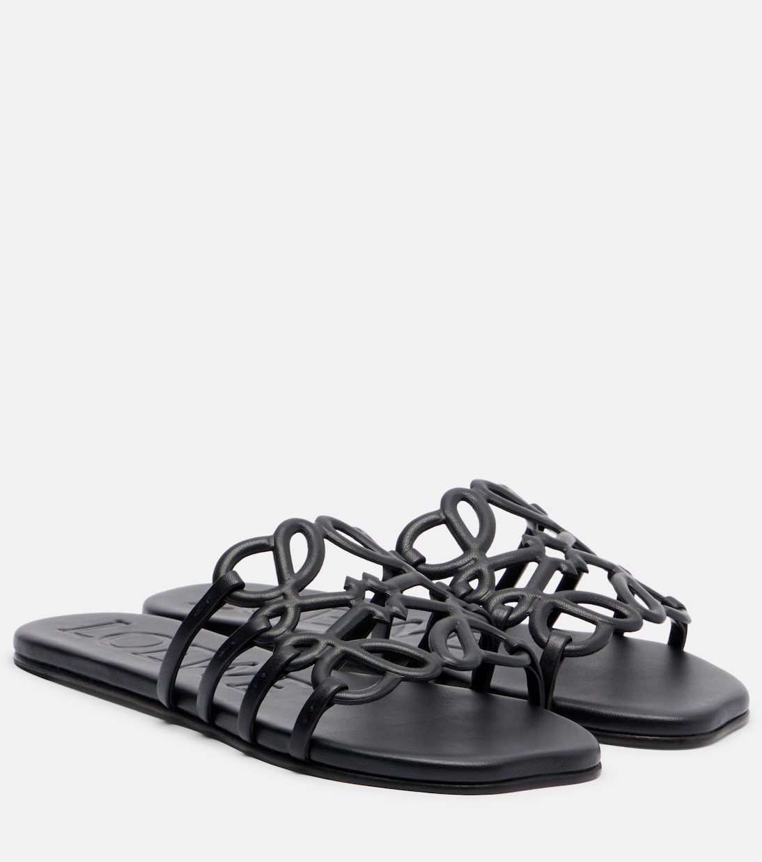 Paula's Ibiza Petal Anagram leather slides | Loewe
