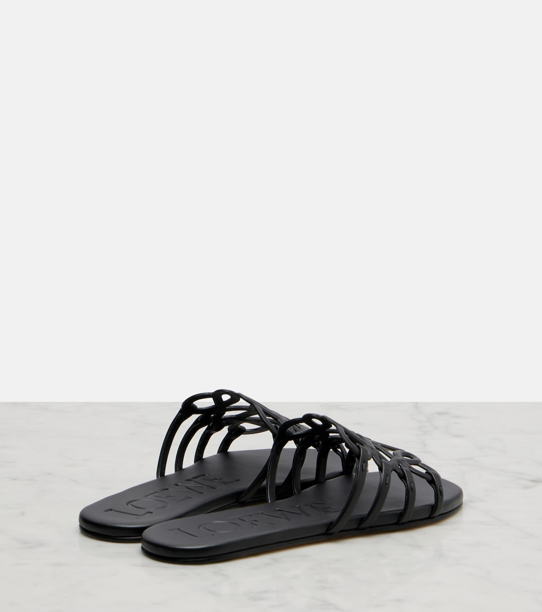 Paula's Ibiza Petal Anagram leather slides | Loewe