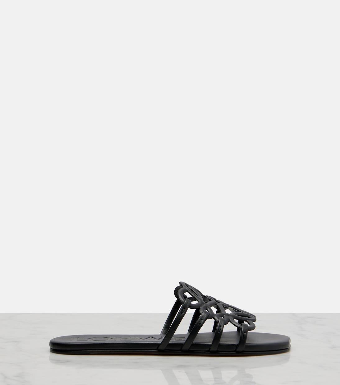 Paula's Ibiza Petal Anagram leather slides | Loewe