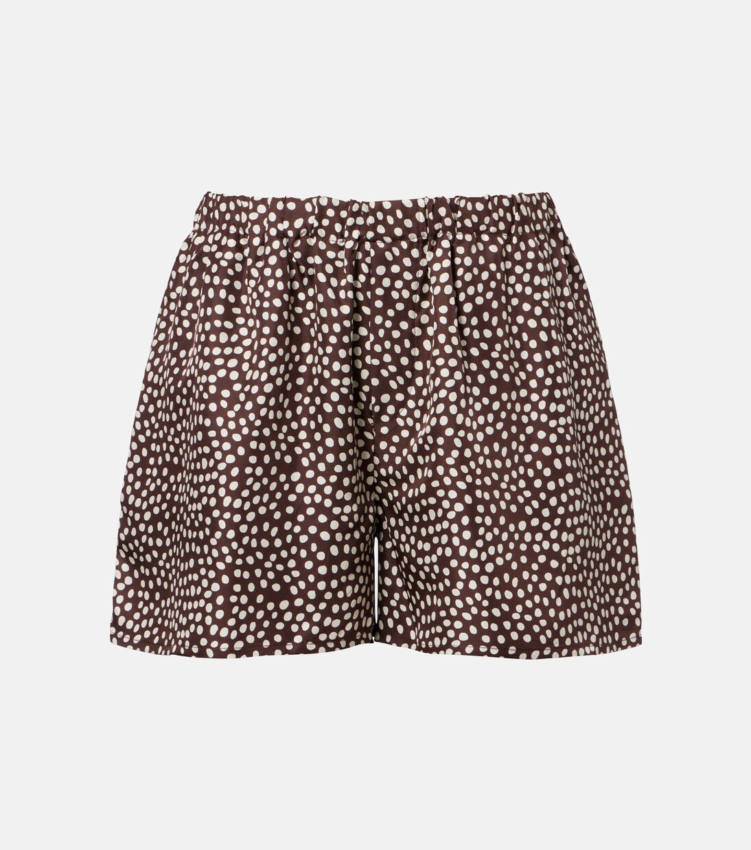Franca polka-dot silk charmeuse shorts | Asceno