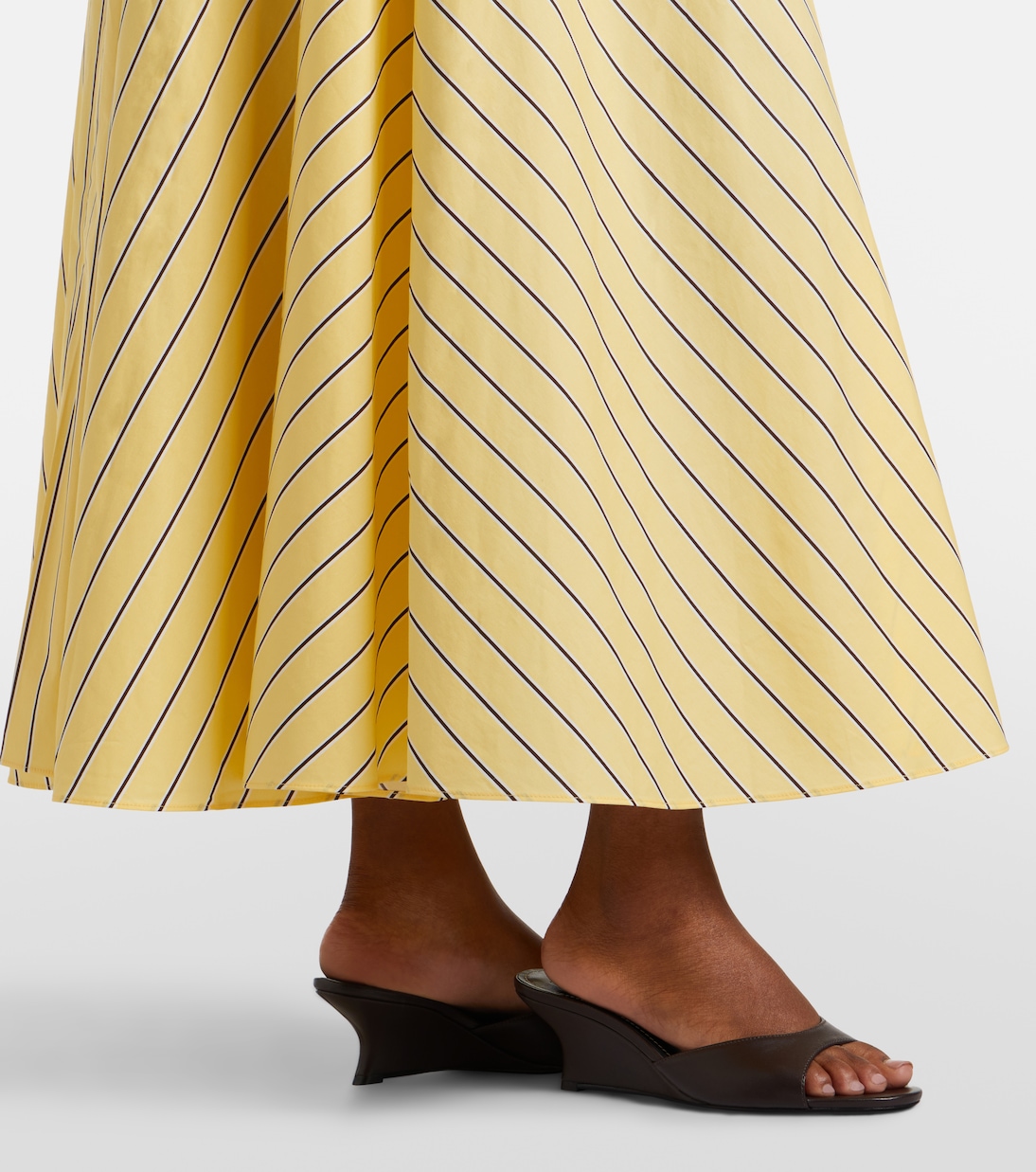 Milano striped cotton maxi skirt | Staud