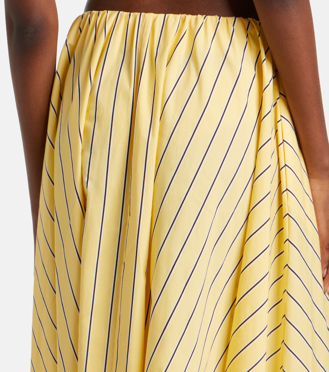 Milano striped cotton maxi skirt | Staud