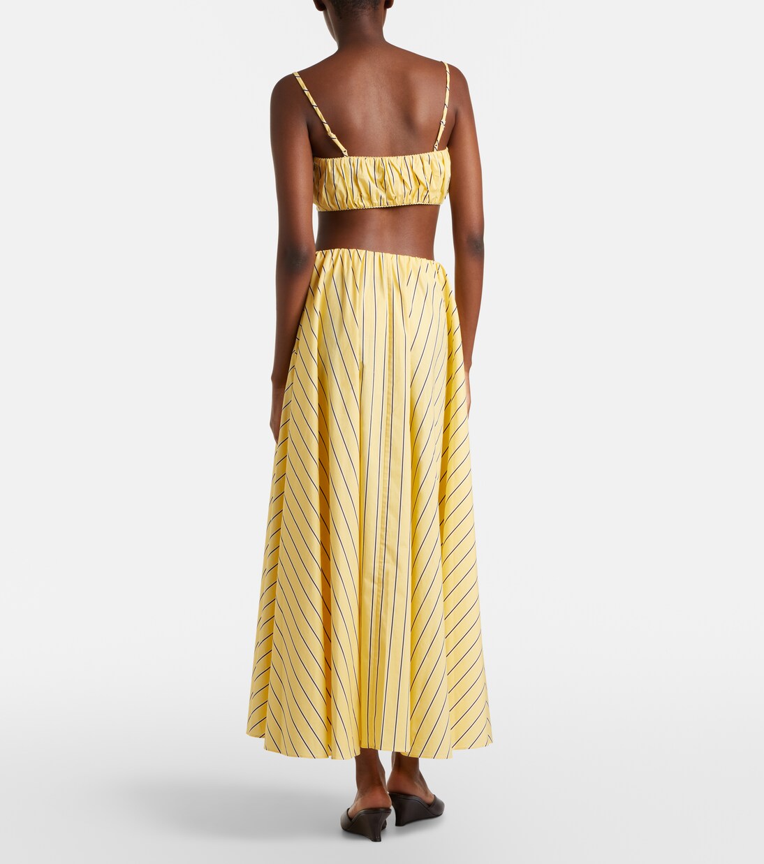 Milano striped cotton maxi skirt | Staud