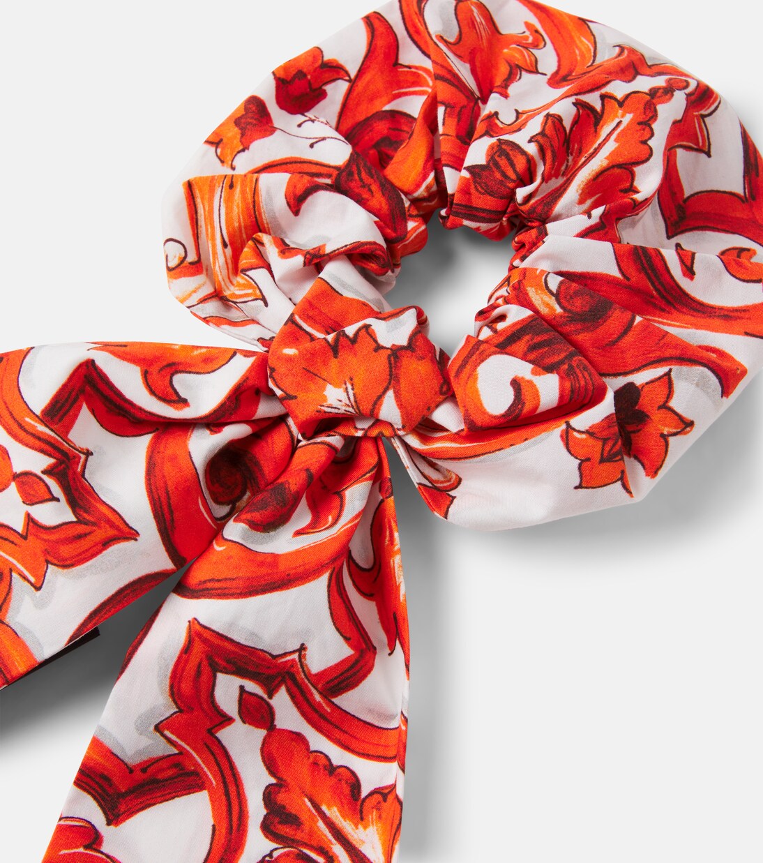 Majolica cotton scrunchie | Dolce&Gabbana Kids