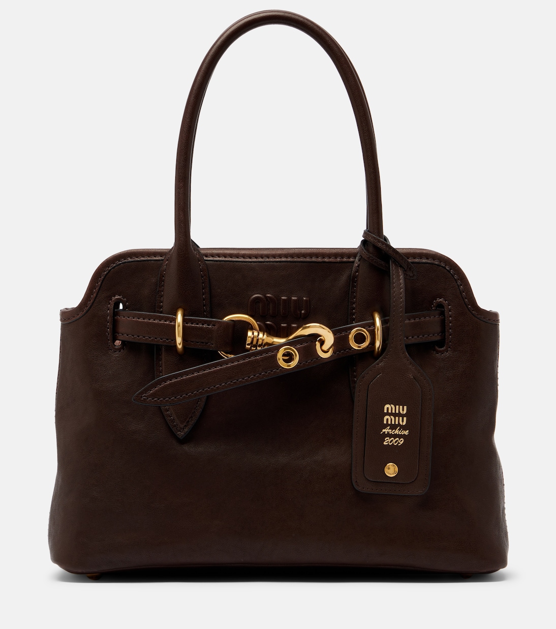 Aventure leather shoulder bag | Miu Miu