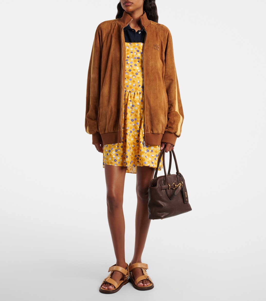 Aventure leather shoulder bag | Miu Miu