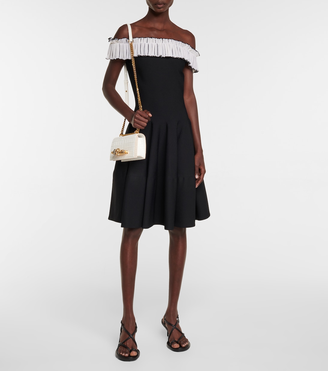 Jewelled Satchel Mini leather crossbody bag | McQueen