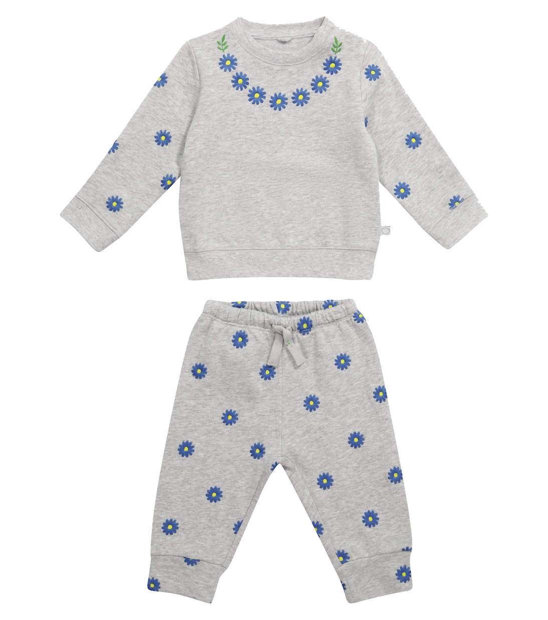 Baby floral cotton sweater and sweatpants set | Stella McCartney Kids