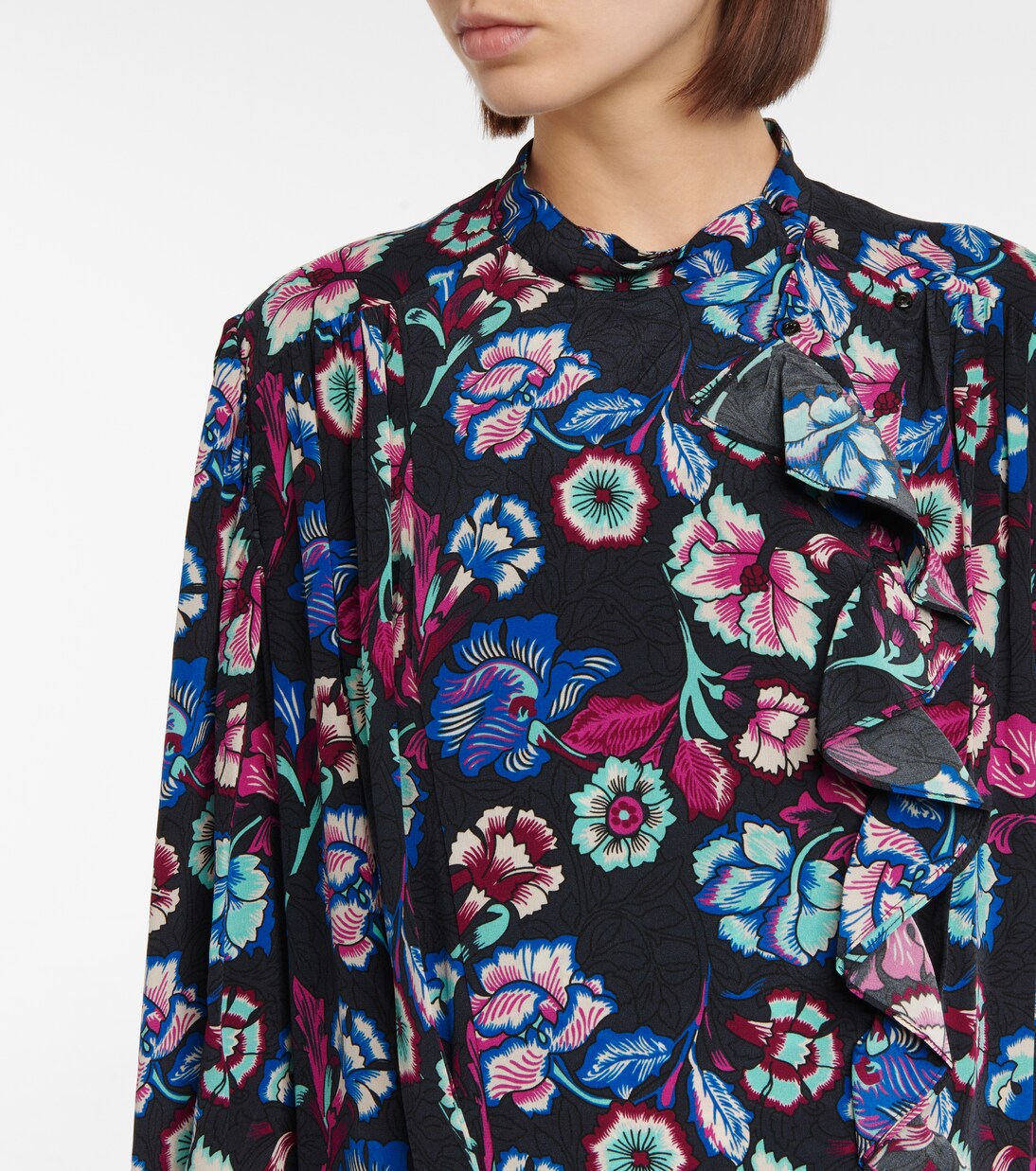 Robe Verikio en soie à fleurs | Isabel Marant