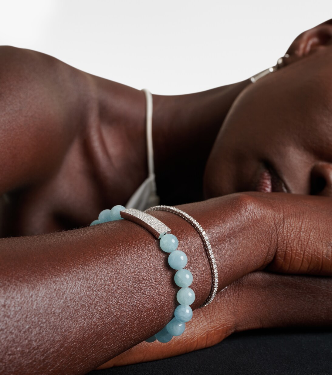 Bracelet en or blanc 14 ct et diamants | Sydney Evan