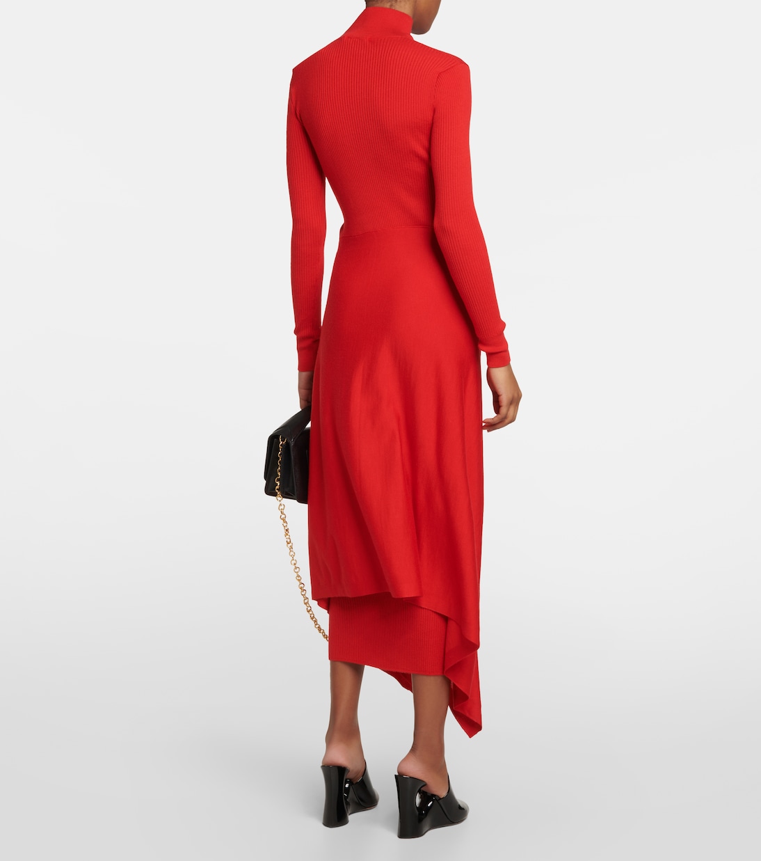 Robe midi en cachemire et soie | Alaïa