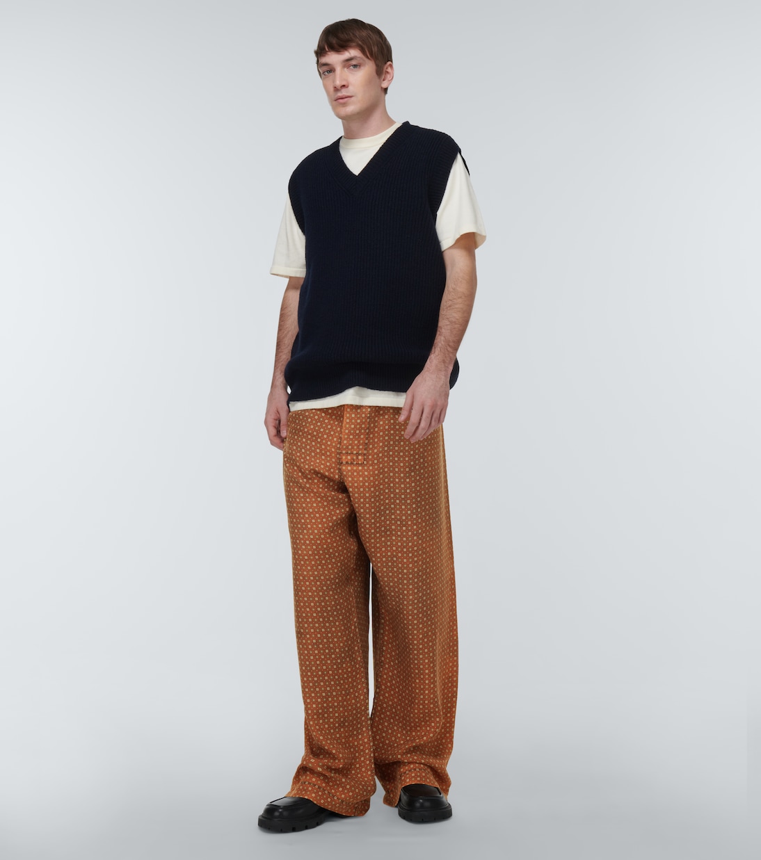 Bedruckte Hose aus Seide | Maison Margiela