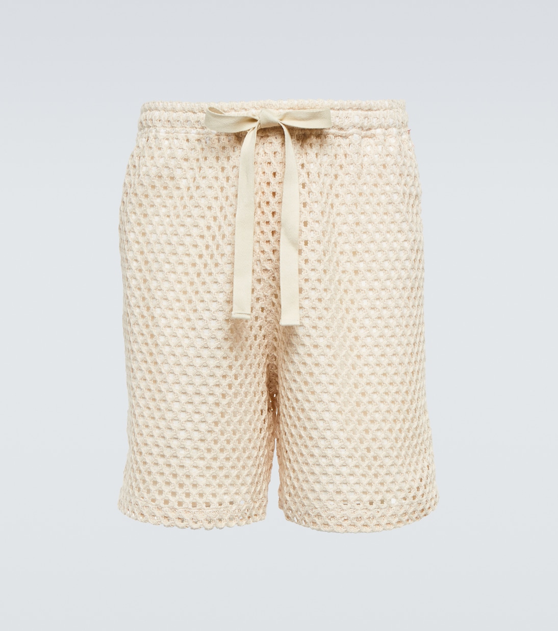 Shorts in misto cotone con occhielli | Commas