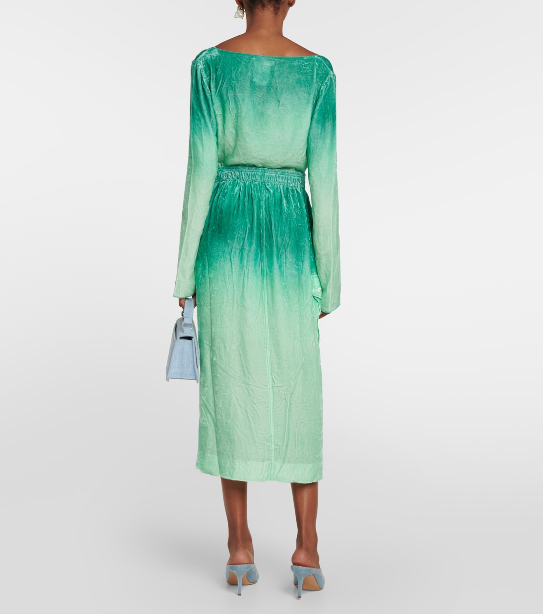 Jupe midi en velours | Acne Studios