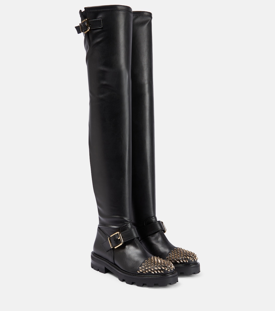 Biker II leather over-the-knee boots | Jimmy Choo