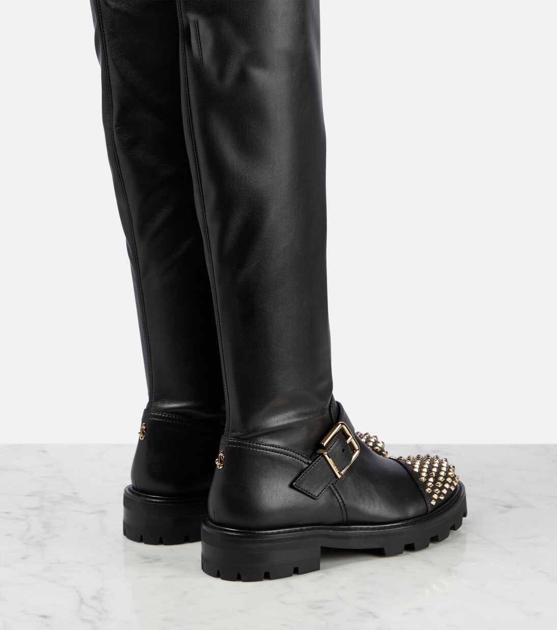 Biker II leather over-the-knee boots | Jimmy Choo