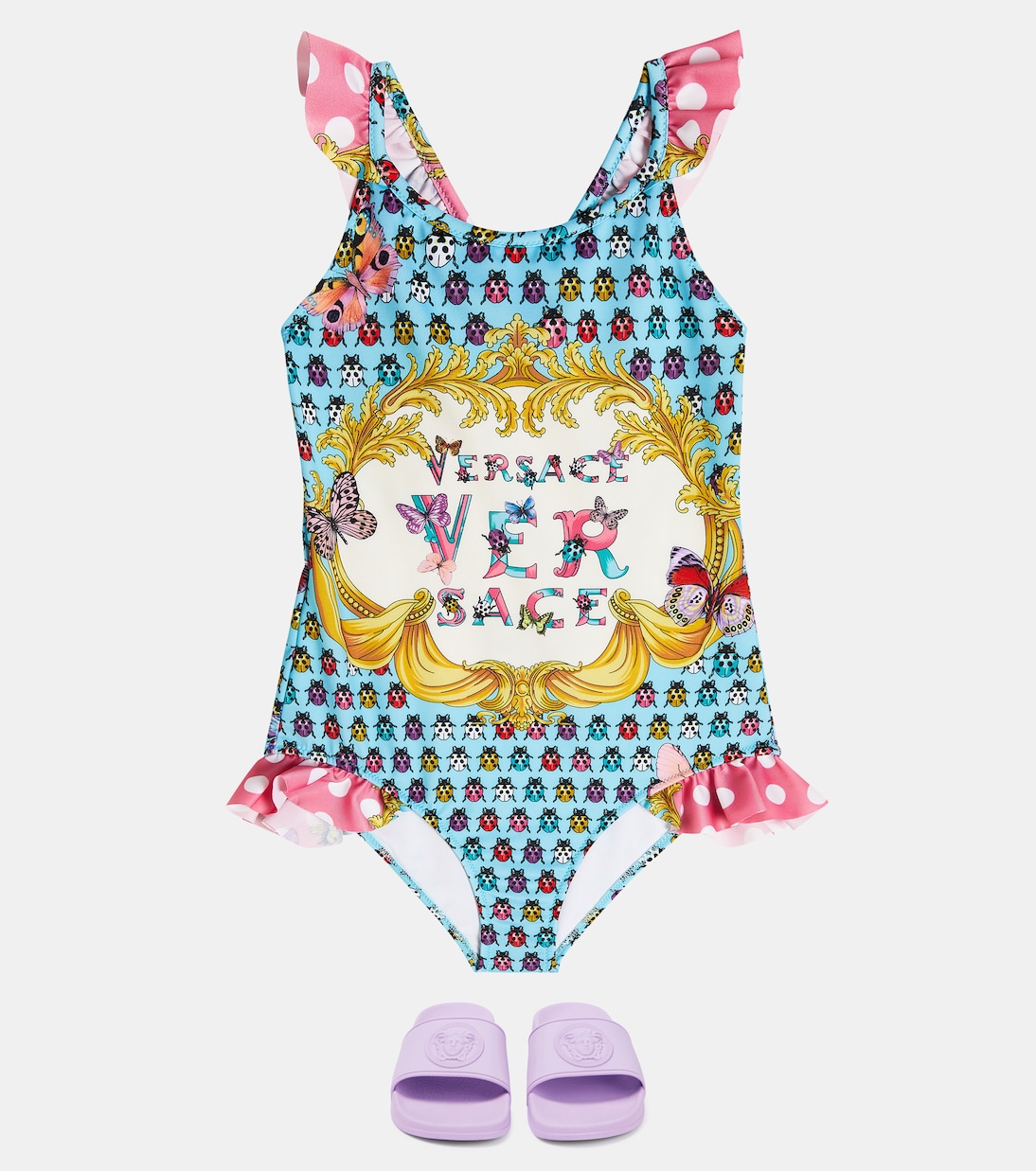 Logo printed swimsuit | Versace Kids