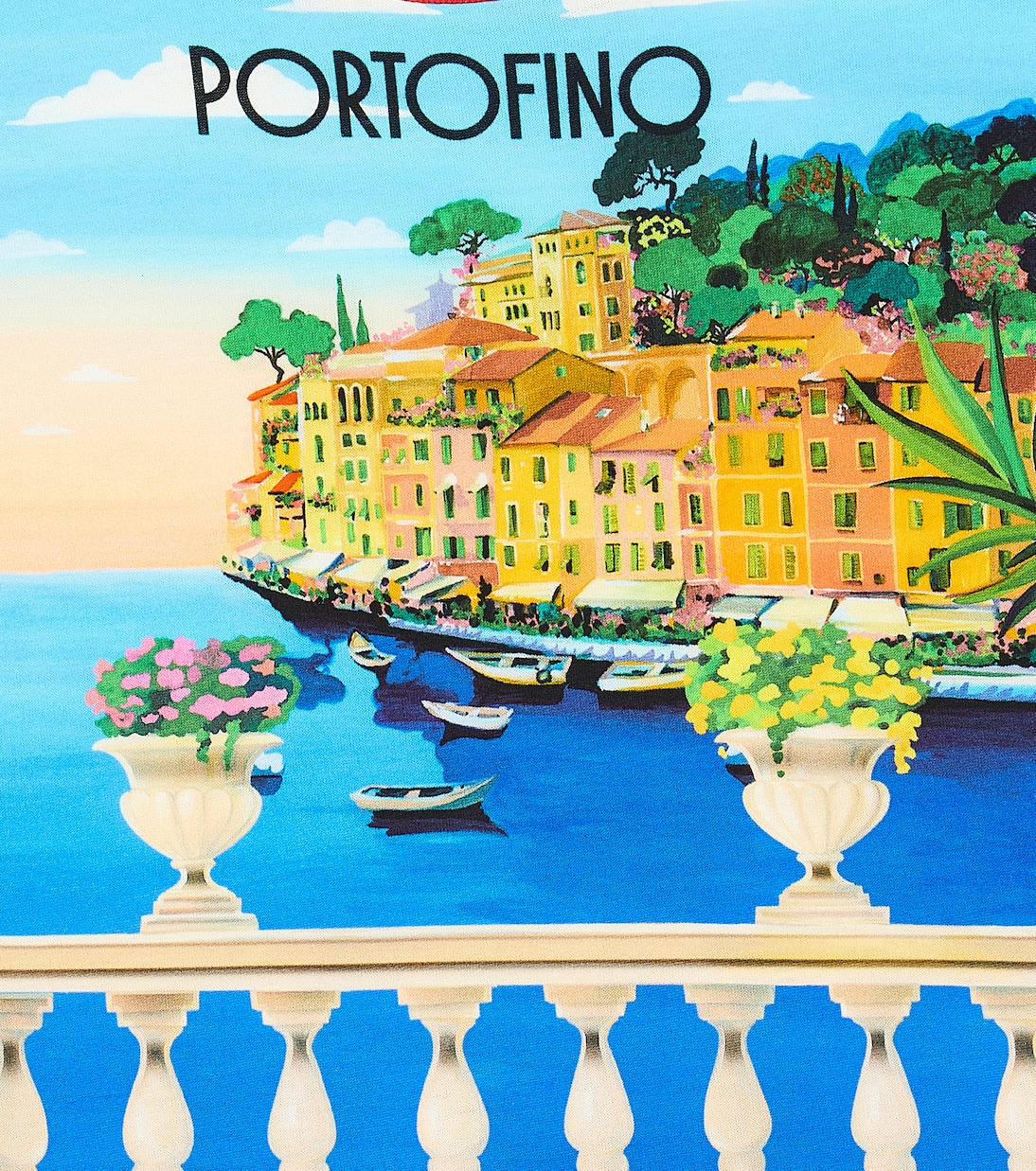 Portofino printed cotton jersey T-shirt | Dolce&Gabbana Kids