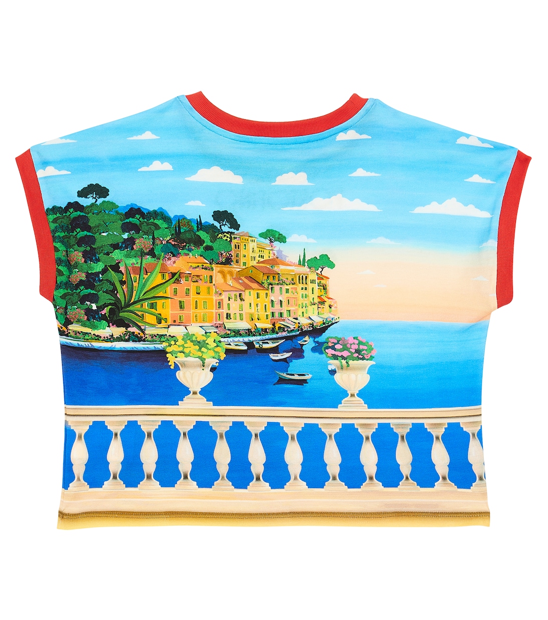 Portofino printed cotton jersey T-shirt | Dolce&Gabbana Kids