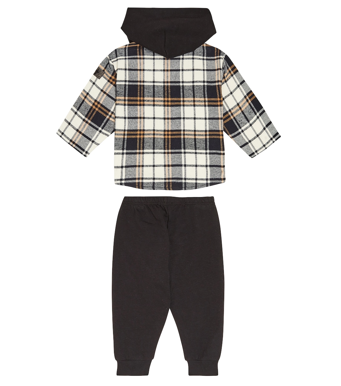 Baby checked hoodie and sweatpants set | Il Gufo