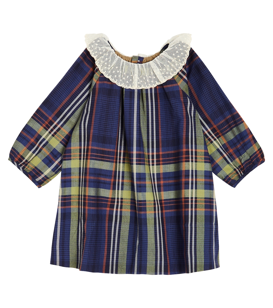 Baby Flavili tartan cotton dress | Bonpoint