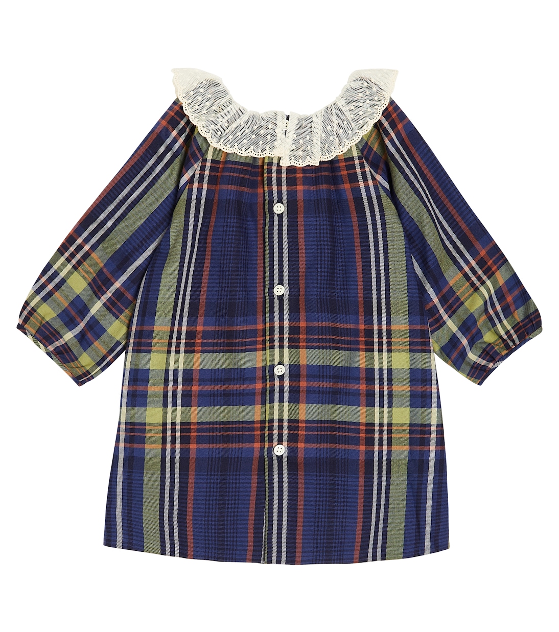 Baby Flavili tartan cotton dress | Bonpoint