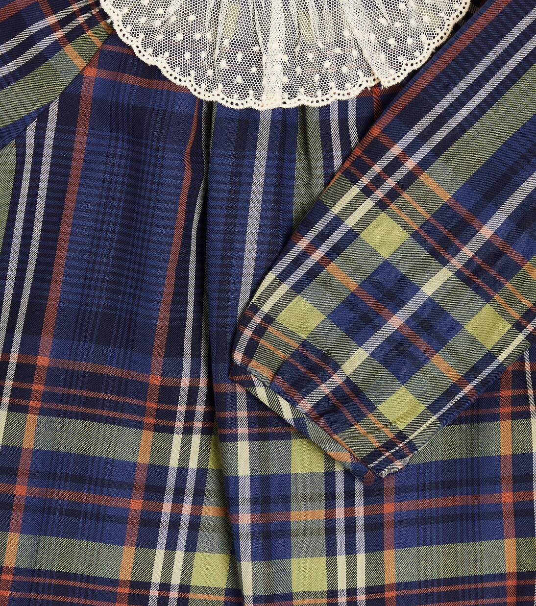 Baby Flavili tartan cotton dress | Bonpoint