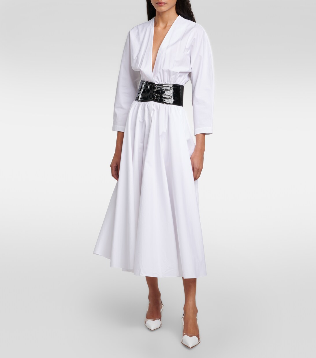 Slingback-Pumps Cœur mit Lackleder | Alaïa