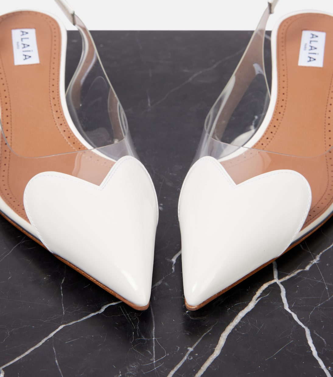 Slingback-Pumps Cœur mit Lackleder | Alaïa
