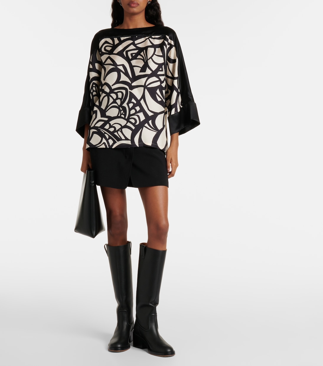 Bedrucktes Top Quaglia aus Seidensatin | Max Mara