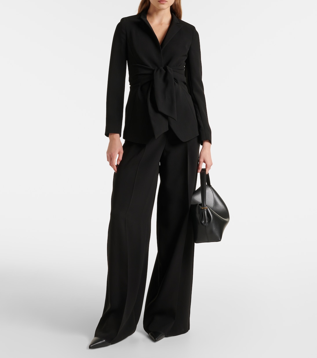 Pantalones anchos plisados de cady | Max Mara