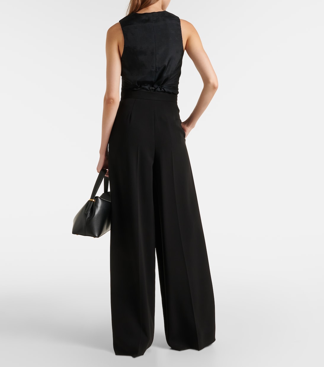 Pantalones anchos plisados de cady | Max Mara